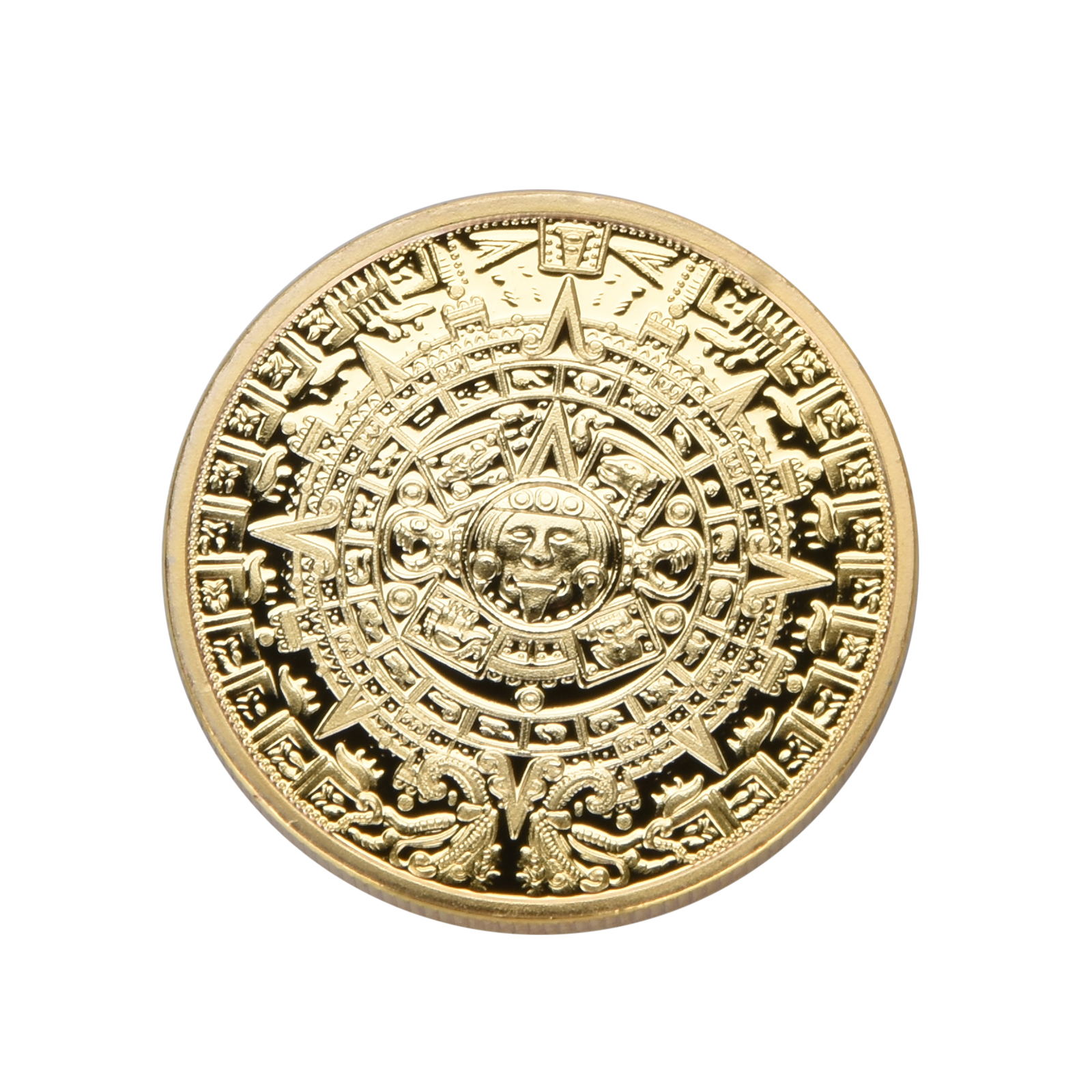Collectible Vintage Tools - Maya Calendar Plated Coin Souvenir Mayan