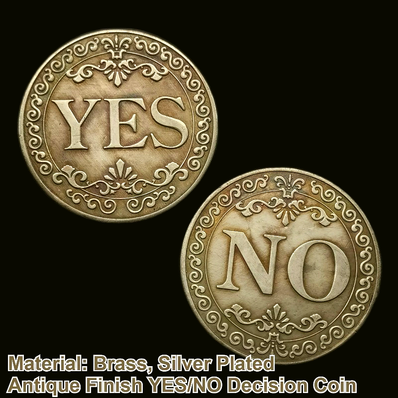 Collectible Vintage Tools - Vintage YES NO Decision Coin Brass