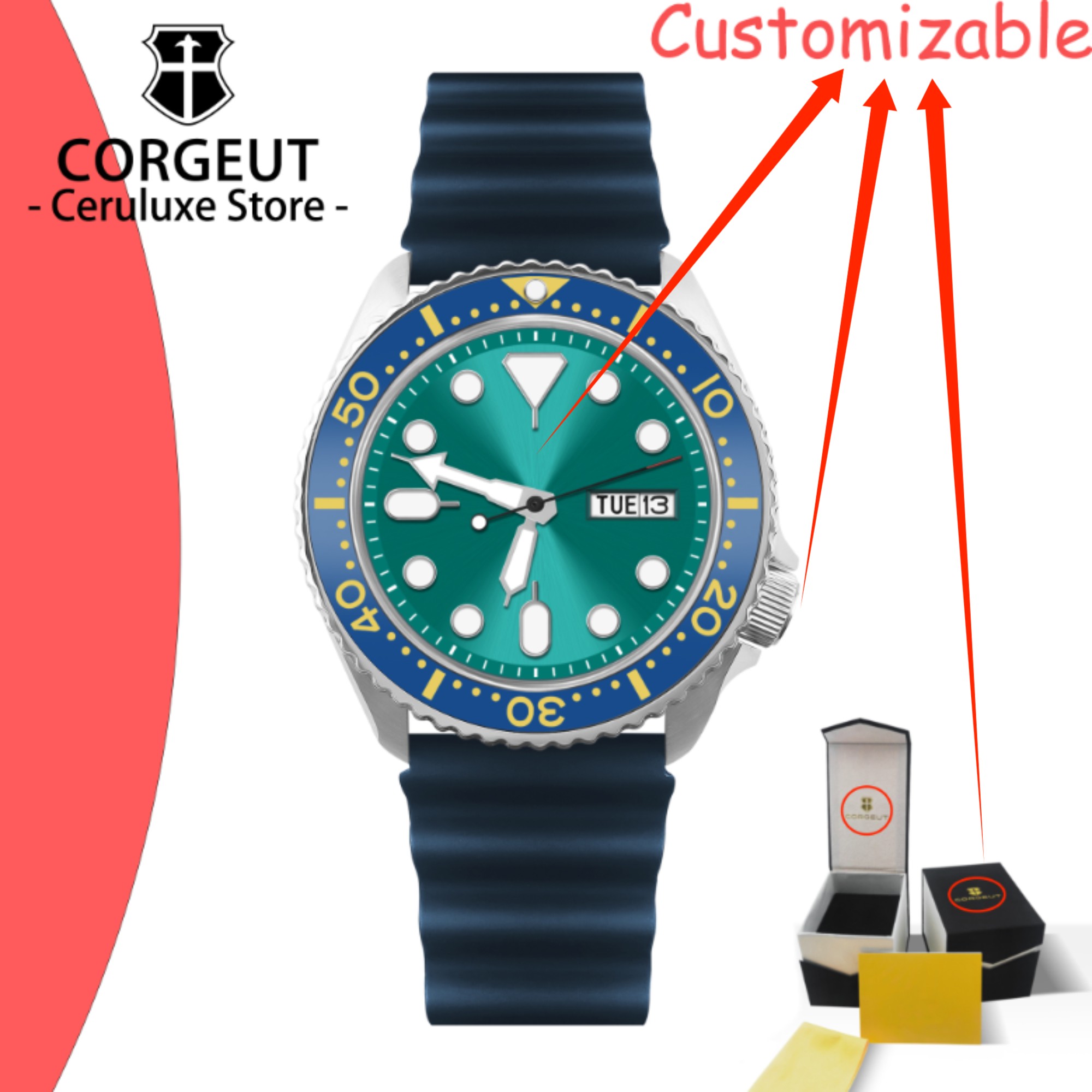 CUSTOM Logo Vintage Diver Watc - Vintage Watch Crystal recensie en prijs