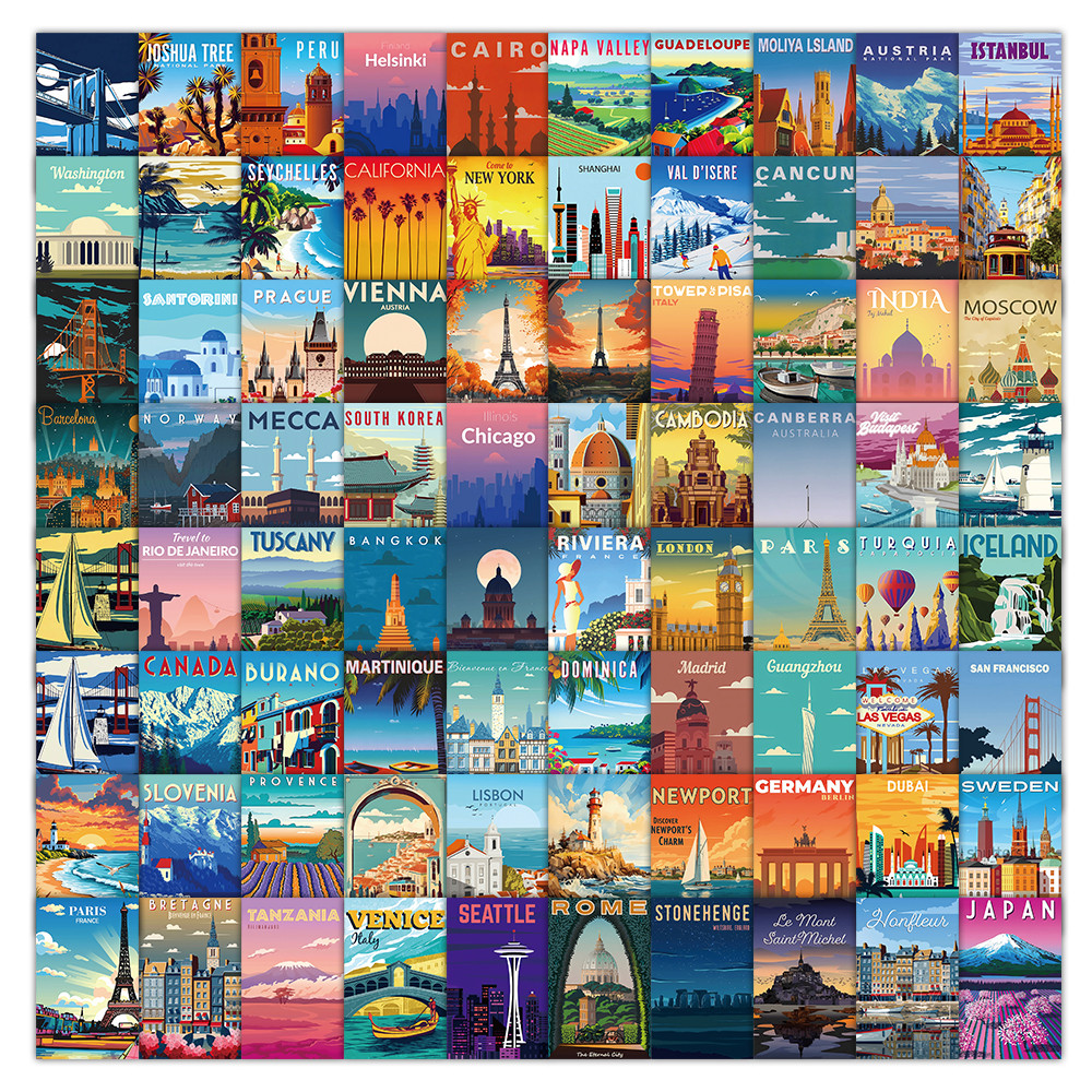 108 Pcs Scenic Landscape Stamp - Vintage And Collectible Stores recensie en prijs