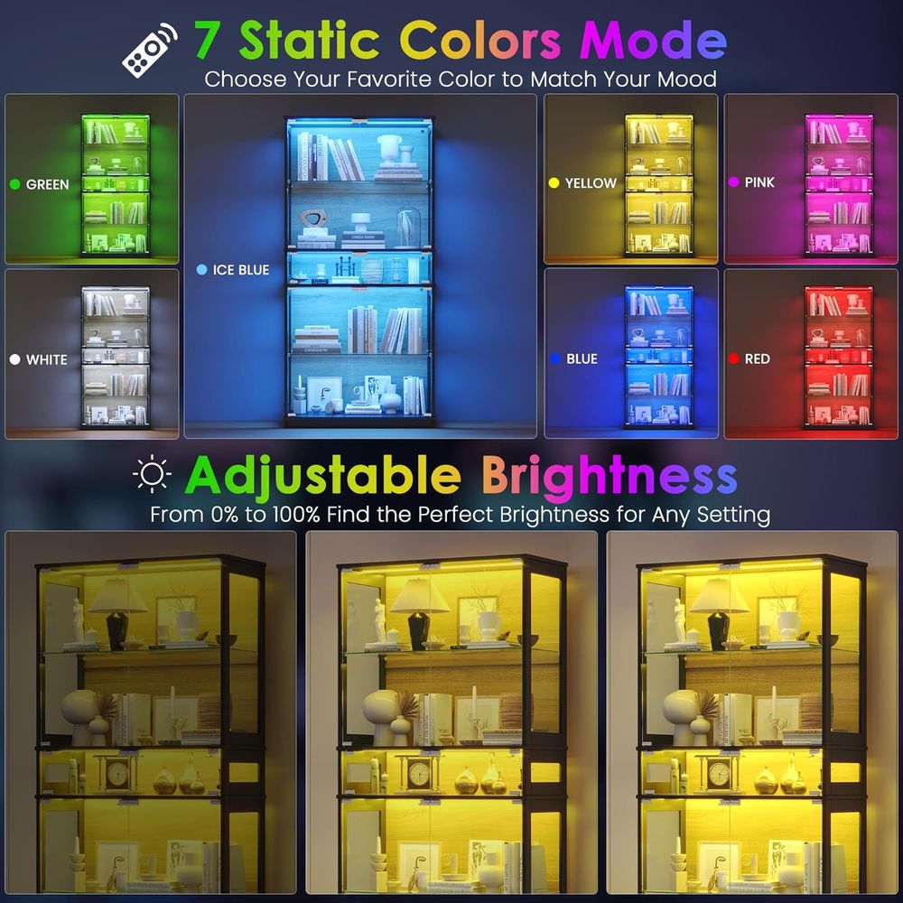 5-Tier LED Lighted Glass Displ - Collectible & Vintage Dolls For Christmas recensie en prijs