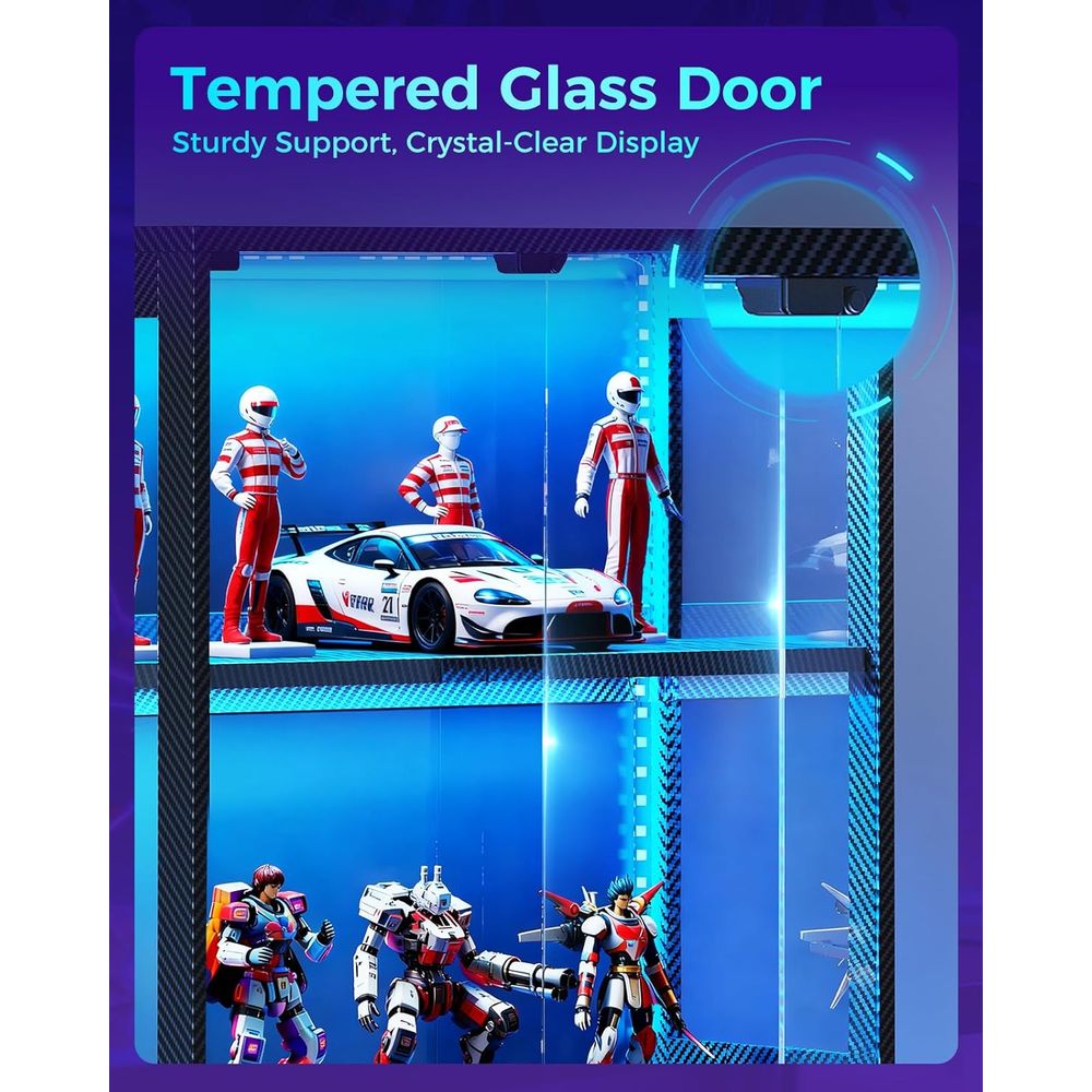 4-Tier Glass Display Cabinet w - Collectible & Vintage Dolls For Christmas recensie en prijs
