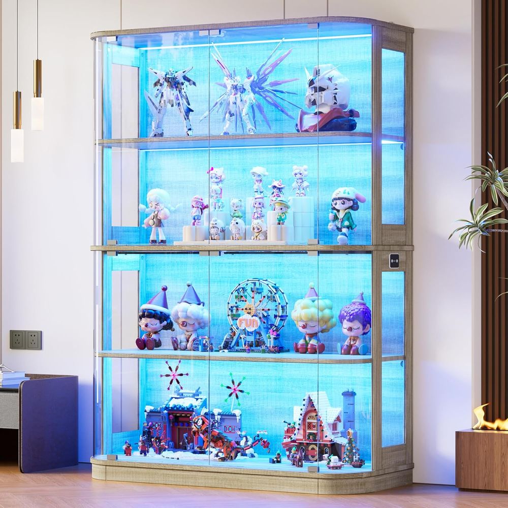 47.2 Glass-Door 4-Tier Display - Collectible & Vintage Dolls For Christmas recensie en prijs