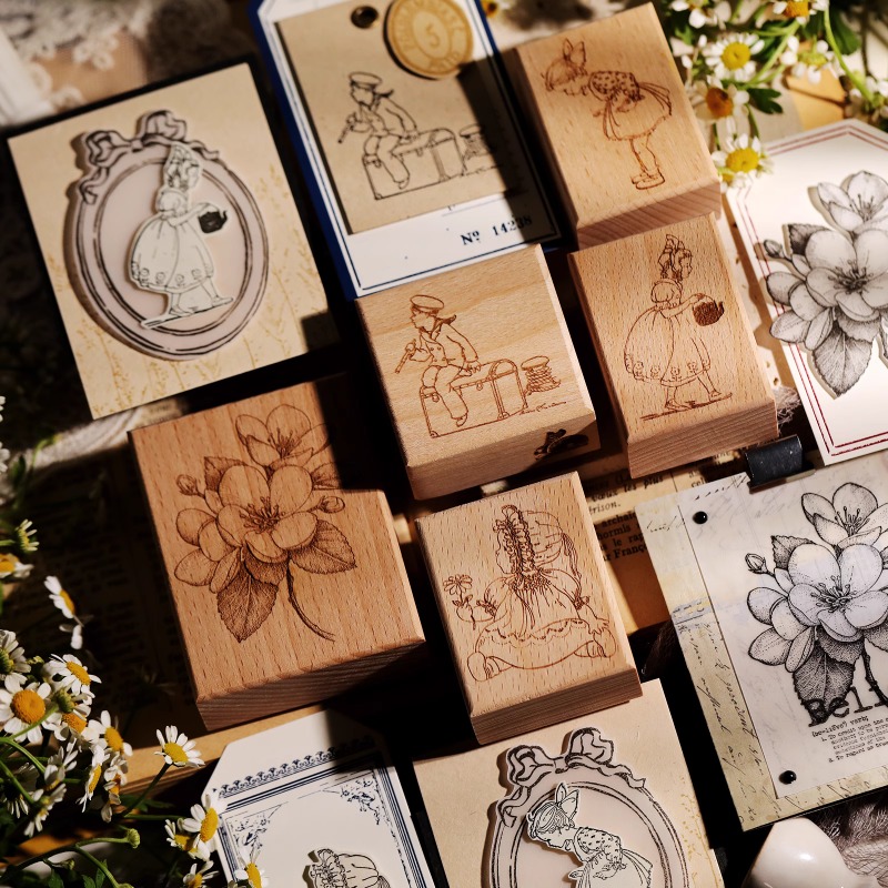 Vintage Lovely Flower Girl Boy - Vintage Collectible Stamps recensie en prijs