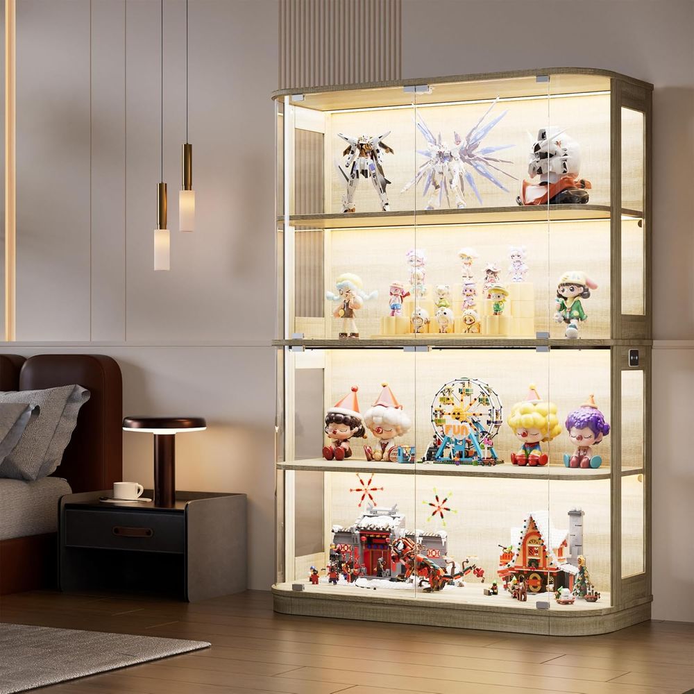 47.2 Glass-Door 4-Tier Display - Collectible & Vintage Dolls For Christmas recensie en prijs