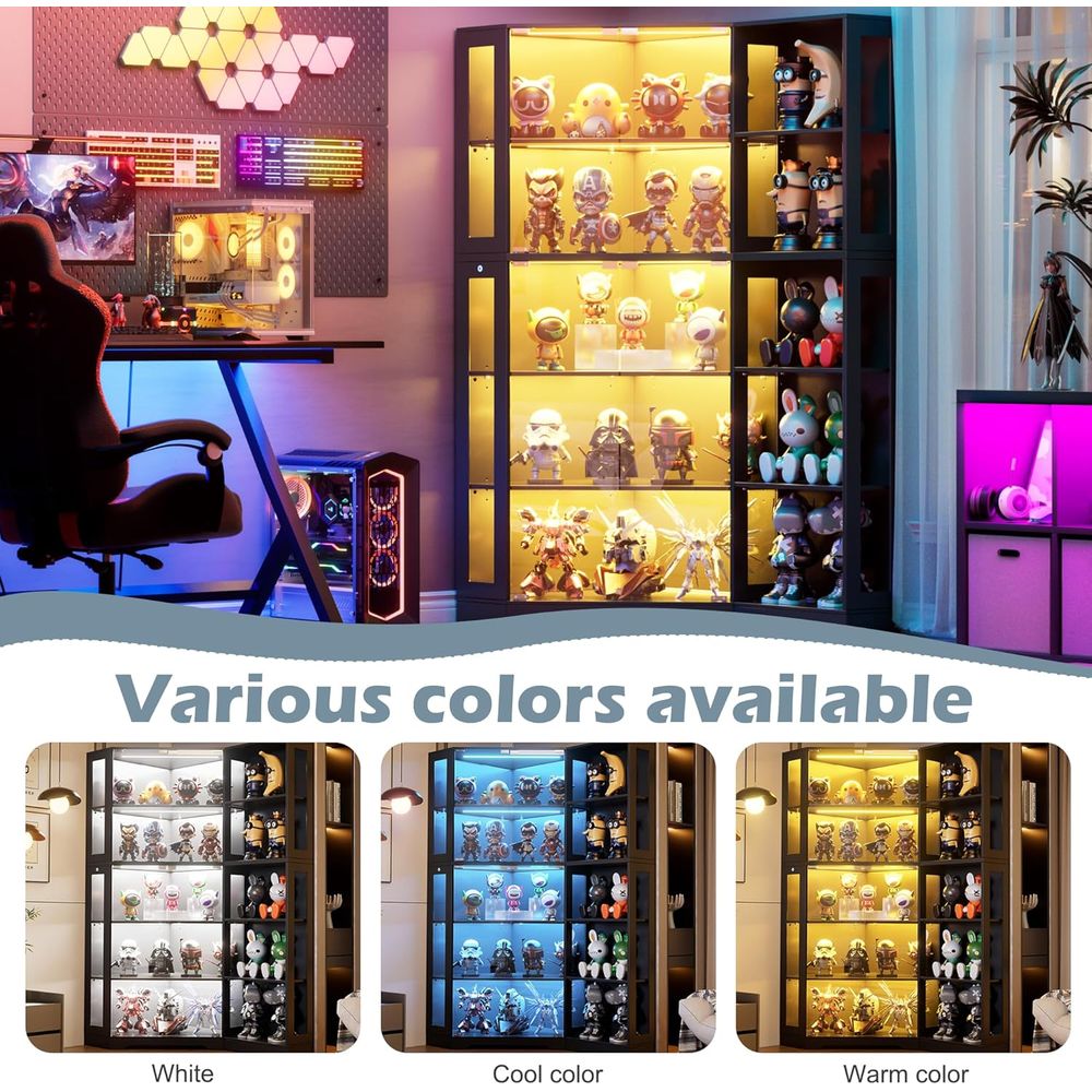 5-Tier LED Lighted Glass Displ - Collectible & Vintage Dolls For Christmas recensie en prijs