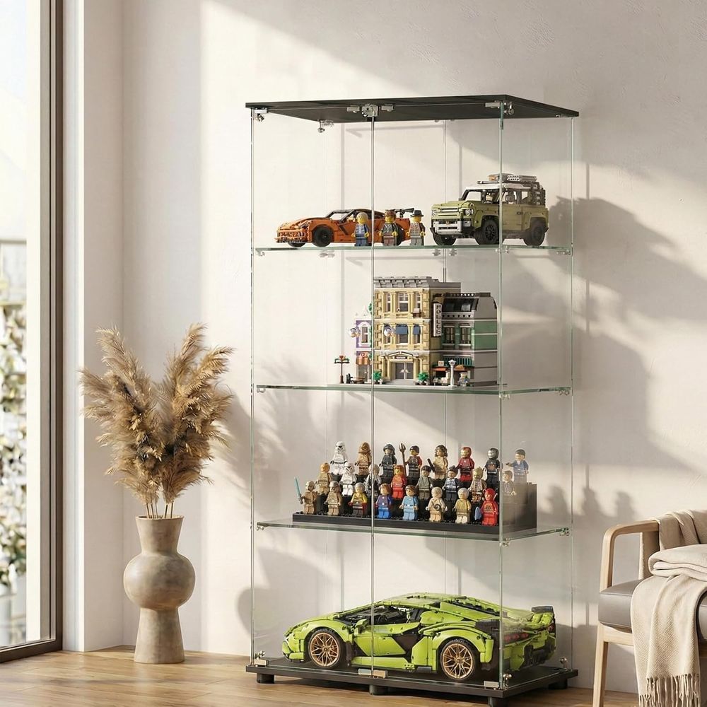 Double Door Glass Display Cabi - Collectible & Vintage Dolls For Christmas recensie en prijs