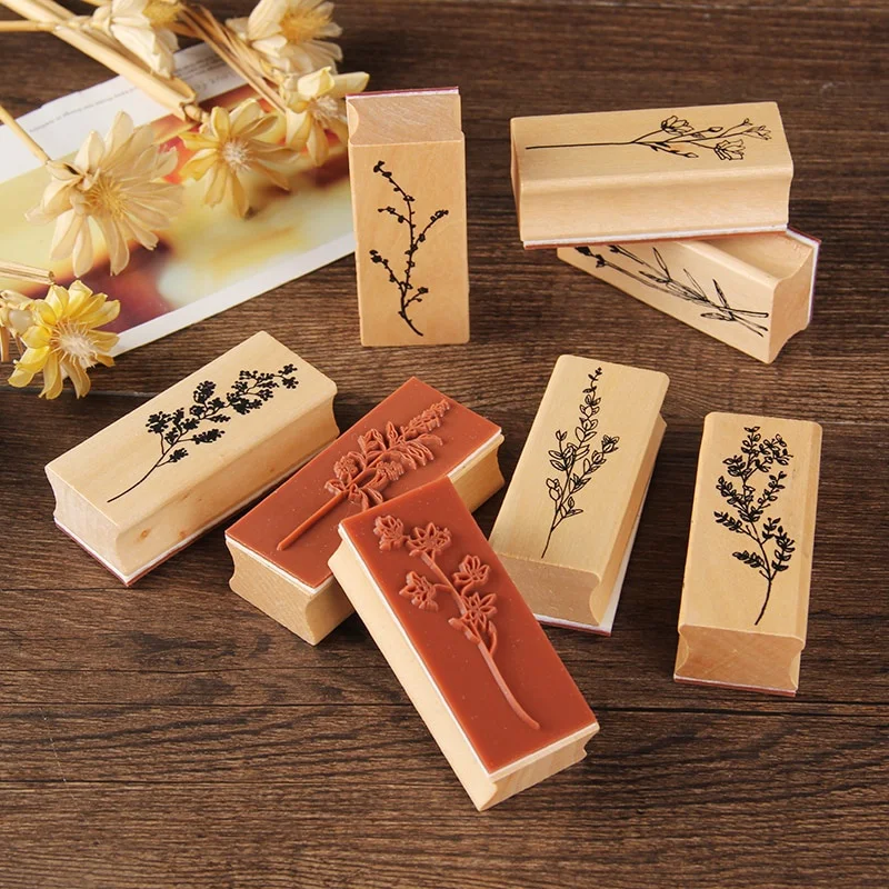 Vintage Plant Tree Wooden Rubb - Vintage Collectible Stamps recensie en prijs