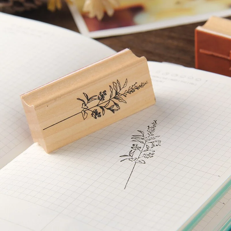Vintage Plant Tree Wooden Rubb - Vintage Collectible Stamps recensie en prijs