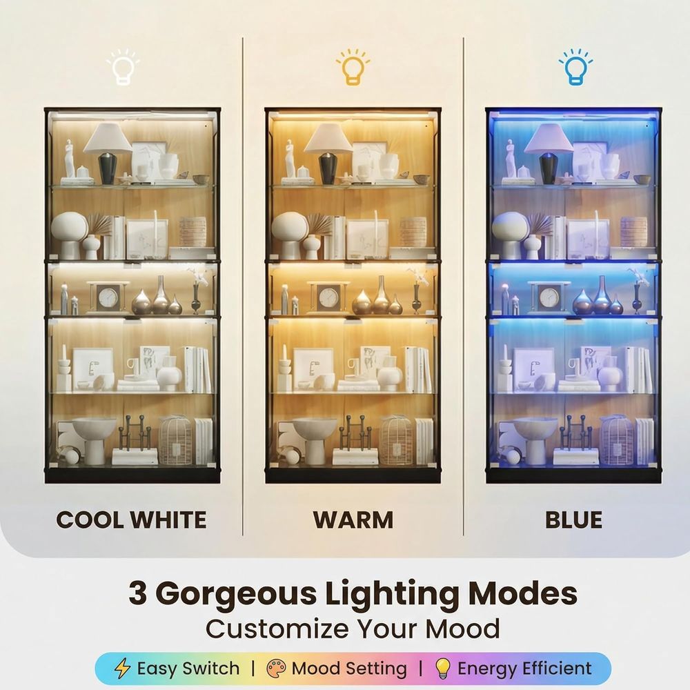 5-Shelf LED Lighted Glass Disp - Collectible & Vintage Dolls For Christmas recensie en prijs