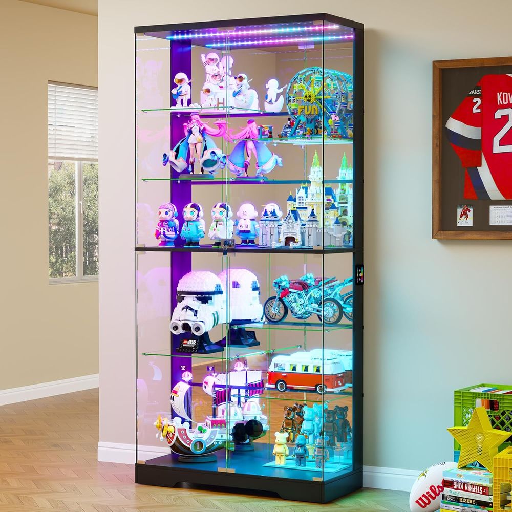 10-Tier Lockable Glass Display - Collectible & Vintage Dolls For Christmas recensie en prijs
