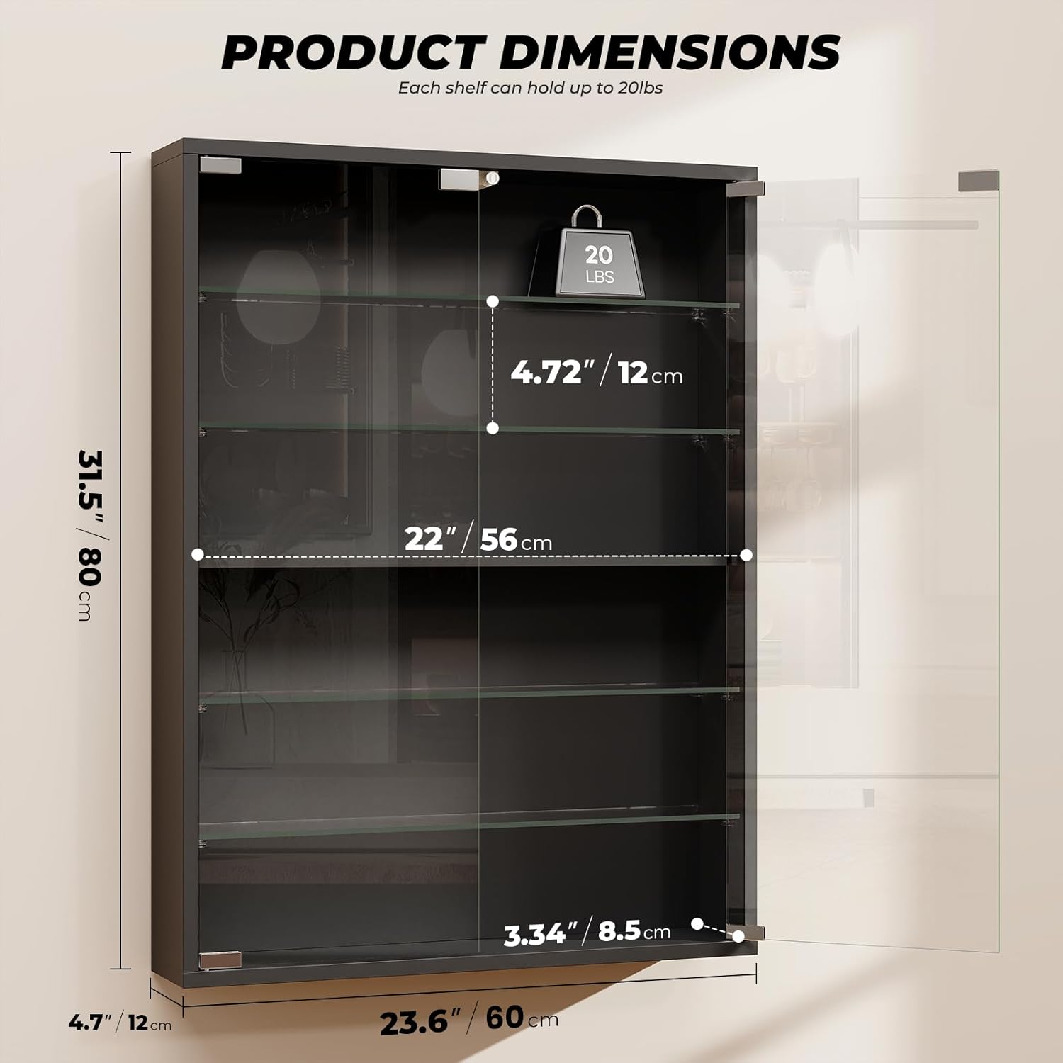 6-Tier Wall Display Case with  - Collectible & Vintage Dolls For Christmas recensie en prijs