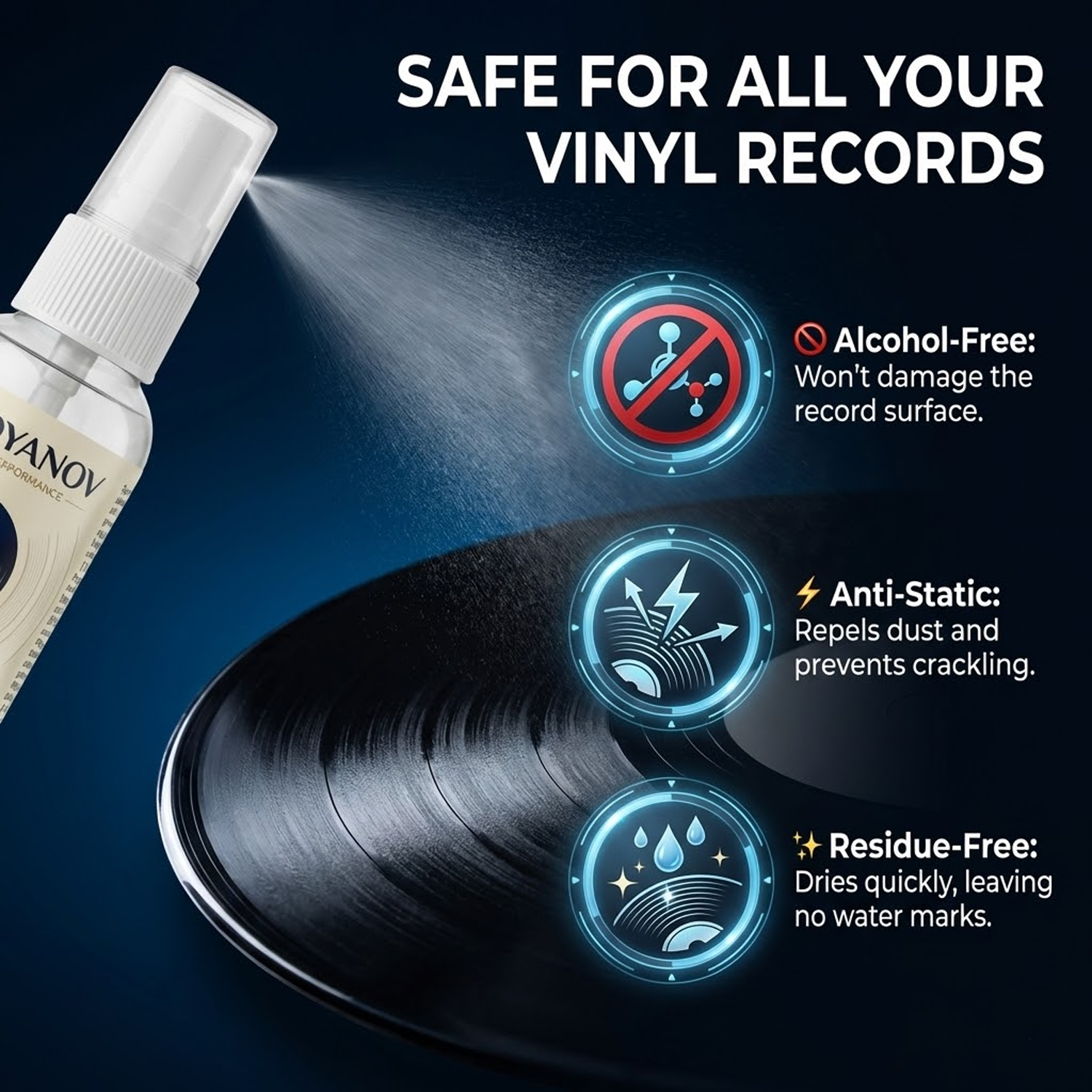 Anti-Static Vinyl Record Clean - Vinyl Record Cleaner recensie en prijs