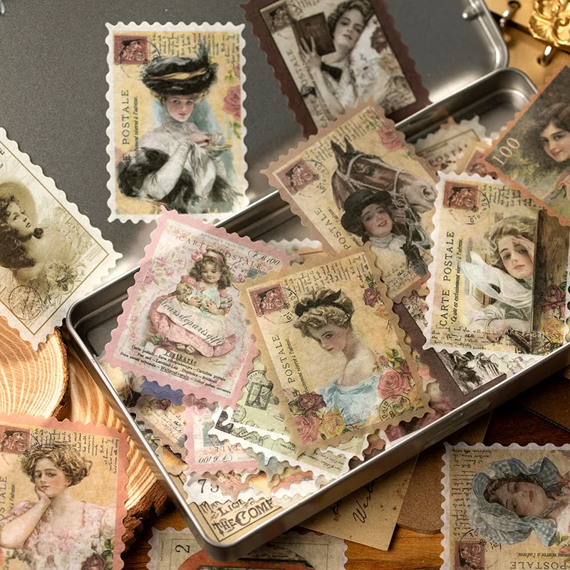 60pcs/lot Vintage Ladies Stamp - Vintage Collectible Stamps recensie en prijs