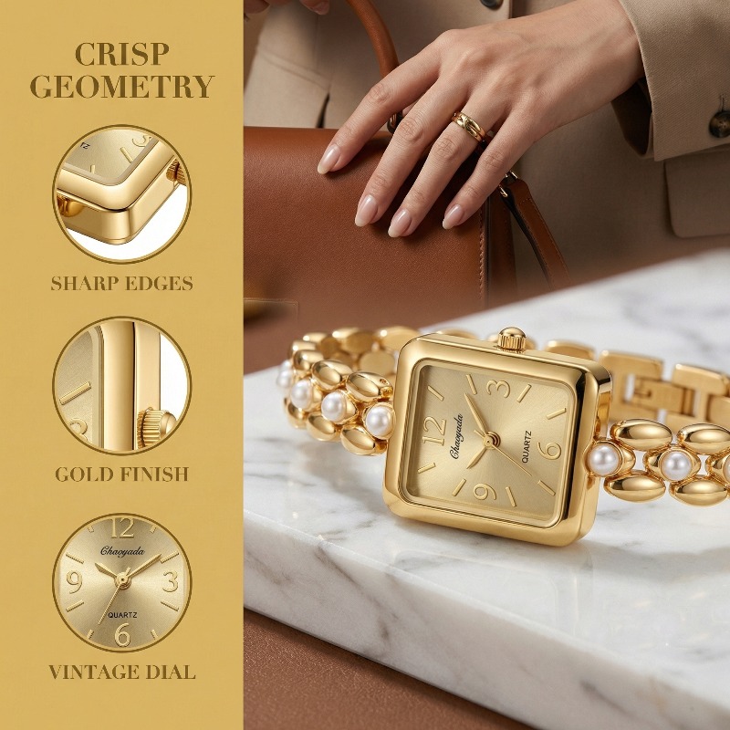 Luxury Golden Women's Watch Fa - Vintage Watch Crystal recensie en prijs