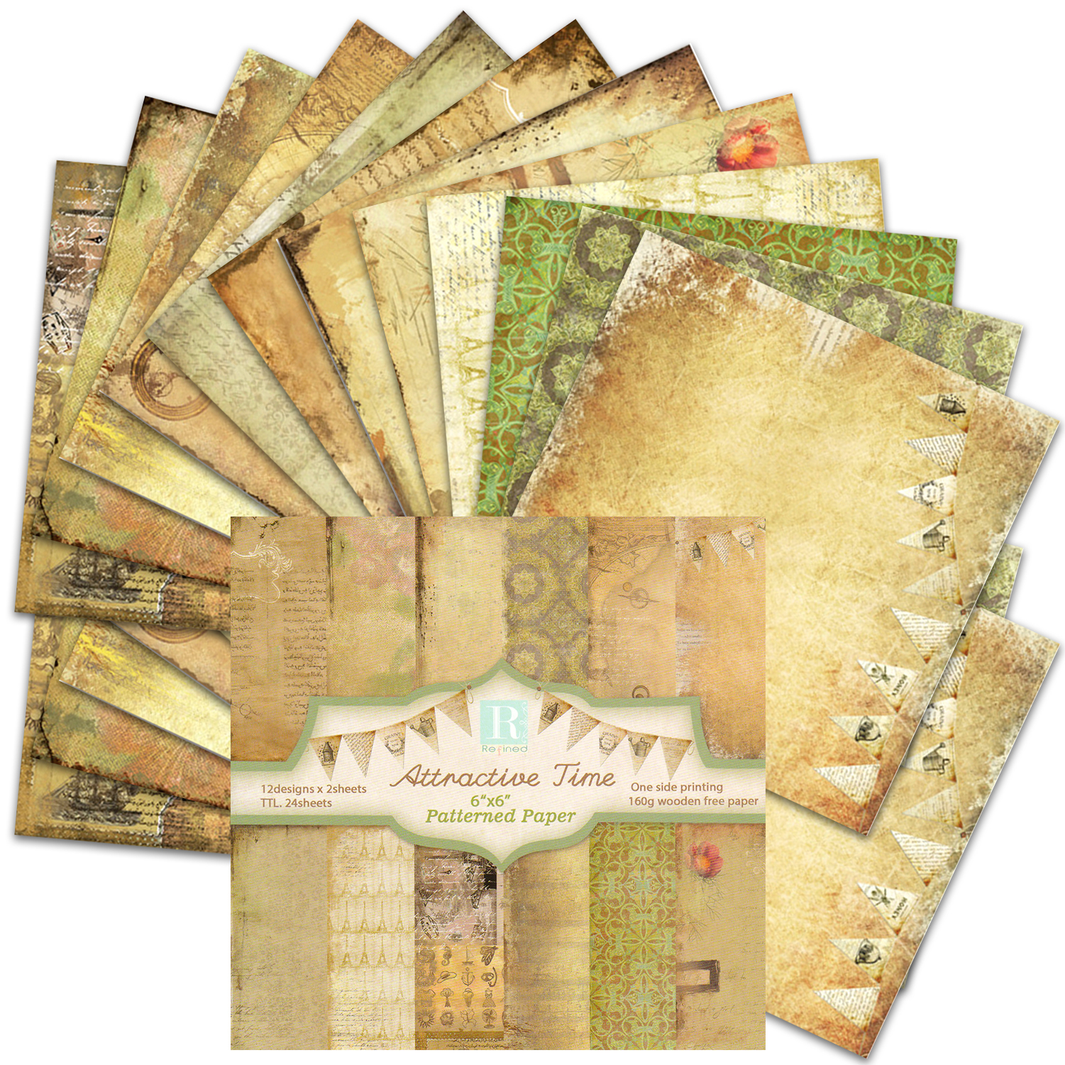 24 Sheets Scrapbook Paper 30x3 - Vintage Collectible Cards recensie en prijs