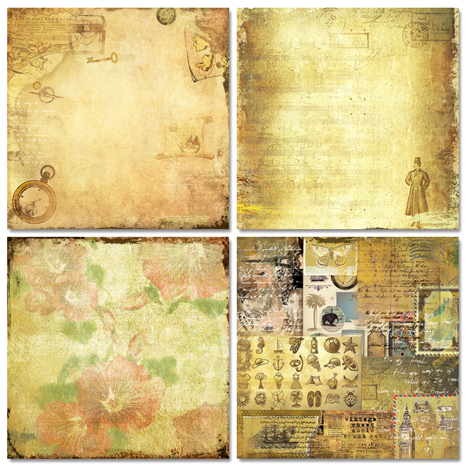 24 Sheets Scrapbook Paper 30x3 - Vintage Collectible Cards recensie en prijs